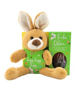 Hussel Plüschhase "Möhrchenzauber", mit Fruchtgummi-Karotten, 60g